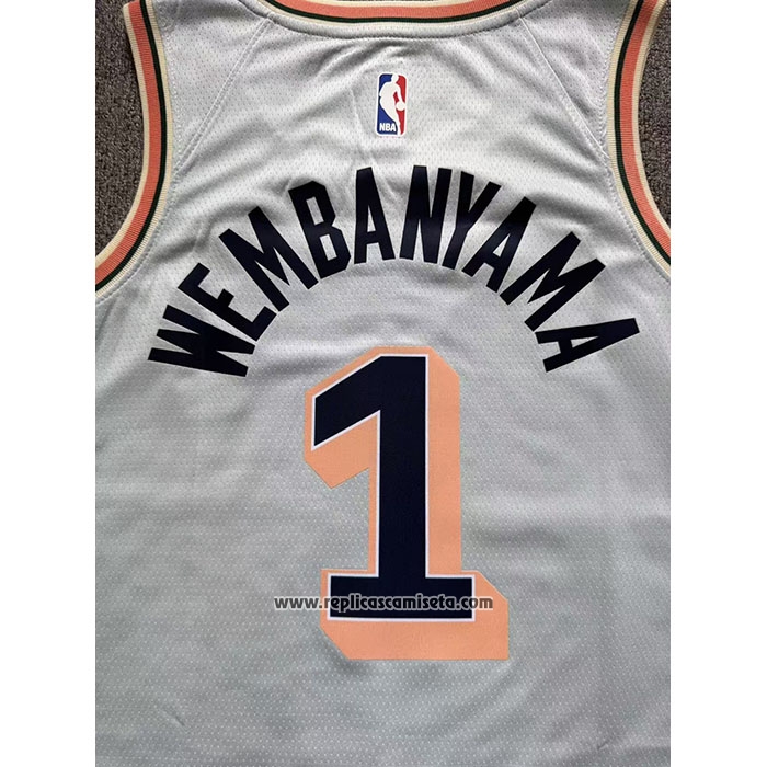Camiseta San Antonio Spurs Victor Wembanyama #1 Ciudad 2024-25 Verde